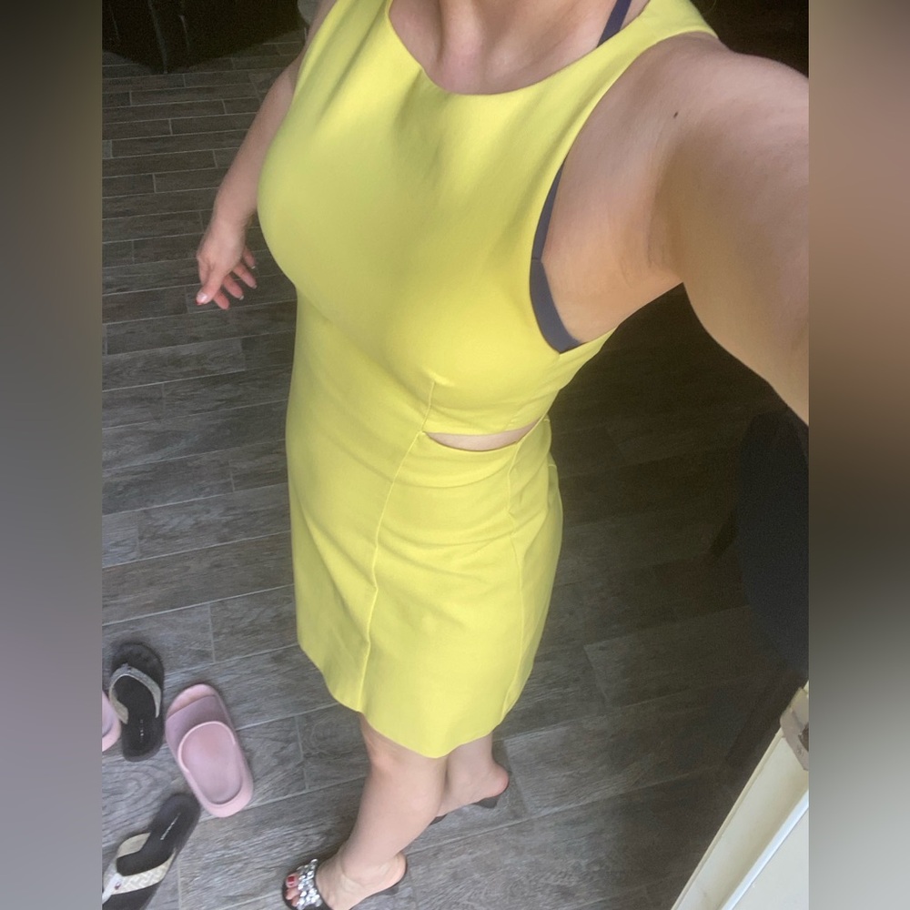 Yellow ZARA cutout dress - Picture 3 of 14